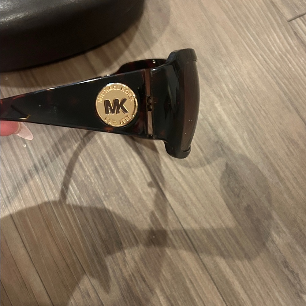 Michael Kors Tortoise Sunglasses with Gold Logo